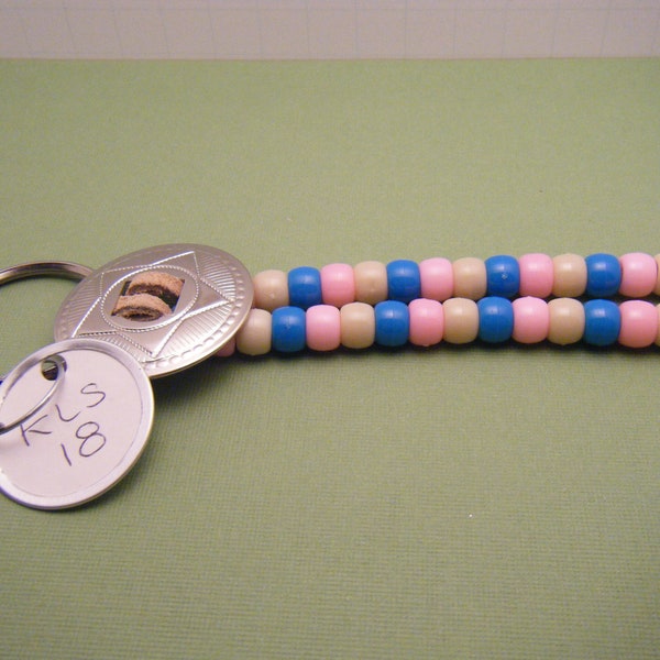 Pony Bead Keychain Etsy