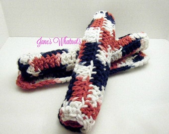 Dish Cloth - Red/White/Blue - Face Cloth - Cotton