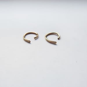 Solid 9ct gold Single Ear Cuffs - 9ct Gold - Fake Piercing - Helix Rose Gold Earring - White Gold - 925 Silver Cuff - Ear Cuff - Solid Gold