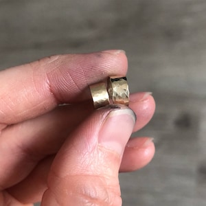 Solid 9ct gold Ear Cuff Hammered Texture 9ct Gold