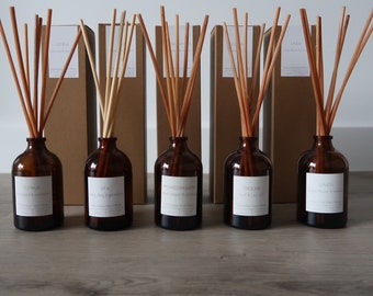 Pomegranate Natural Reed Diffuser 100ml Amber Bottle