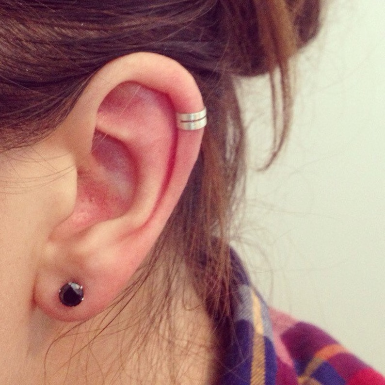 9k Gold Helix Ear Cuff Simple Earcuff 9ct Yellow Gold Ear Etsy