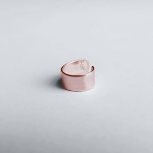 Solid Plain 9ct RoseGold Ear Cuff 4mm