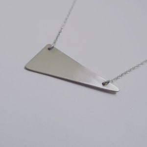 Triangle Necklace Sterling Silver Pendant Geometric Jewellery