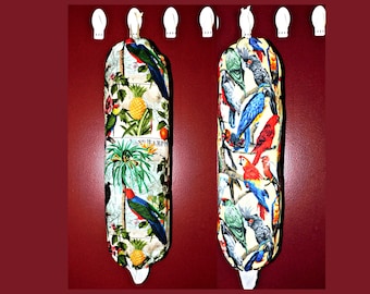 Grocery Bag Holder Plastic Bag Holder Grocery Bag Storage Kitchen Bag Dispenser for Plastic Bag Organizer Tropical Bird Lover Gift for Mom