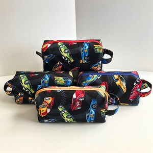 Race Cars Box Pouch, Race Cars Zipper Pouch, Race Cars Pencil Case, Race Cars Toiletry Bag, Race Cars Travel Pouch, Craft Supplies Pouch
