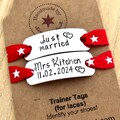 Wedding Trainer Tags,Customise your Converse, Bride Pumps, Evening Shoes, Wedding Lace Tags, Bride Gifts, Bridesmaid Gifts, Gifts for Bride