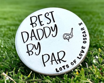 Personalised Gifts for Daddy, Golf Gift, Golf Ball Marker, Best Daddy By Par, Daddy Christmas Gift, Golf Christmas, Daddy Birthday Gift