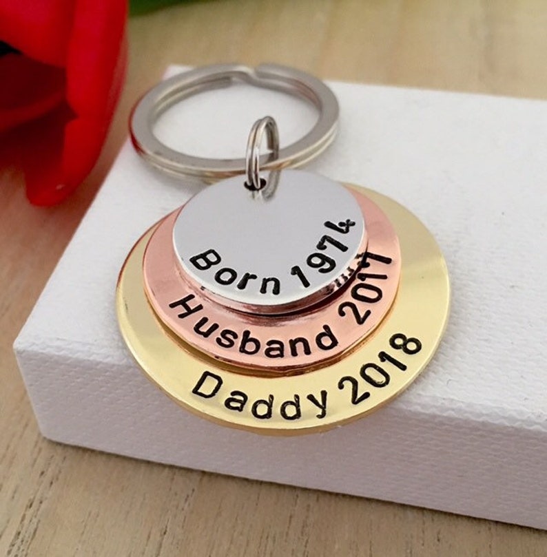 Personalised Gifts for Husband, Daddy Keyring, Fathers Day Gift, From Wife, Dad Birthday Gift, Husband Valentines Gift, Dad Christmas Gift image 4