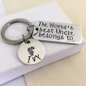 Gifts for Uncles, The Worlds Best Uncle Keyring, Personalized Aluminium Keychain, Personalised Keyring for Brothers image 5