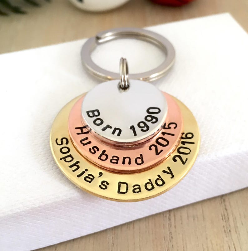 Personalised Gifts for Husband, Daddy Keyring, Fathers Day Gift, From Wife, Dad Birthday Gift, Husband Valentines Gift, Dad Christmas Gift image 5