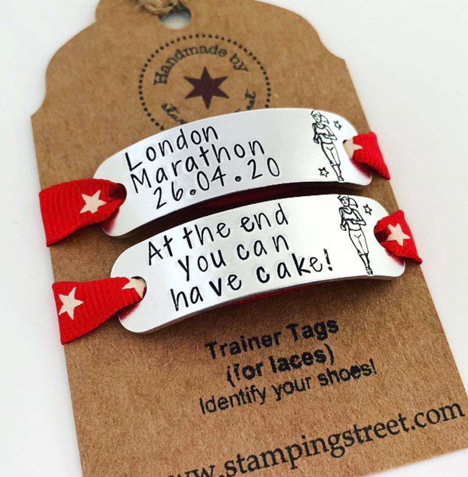 Personalised Trainer Tags Marathon Runners Gift London | Etsy