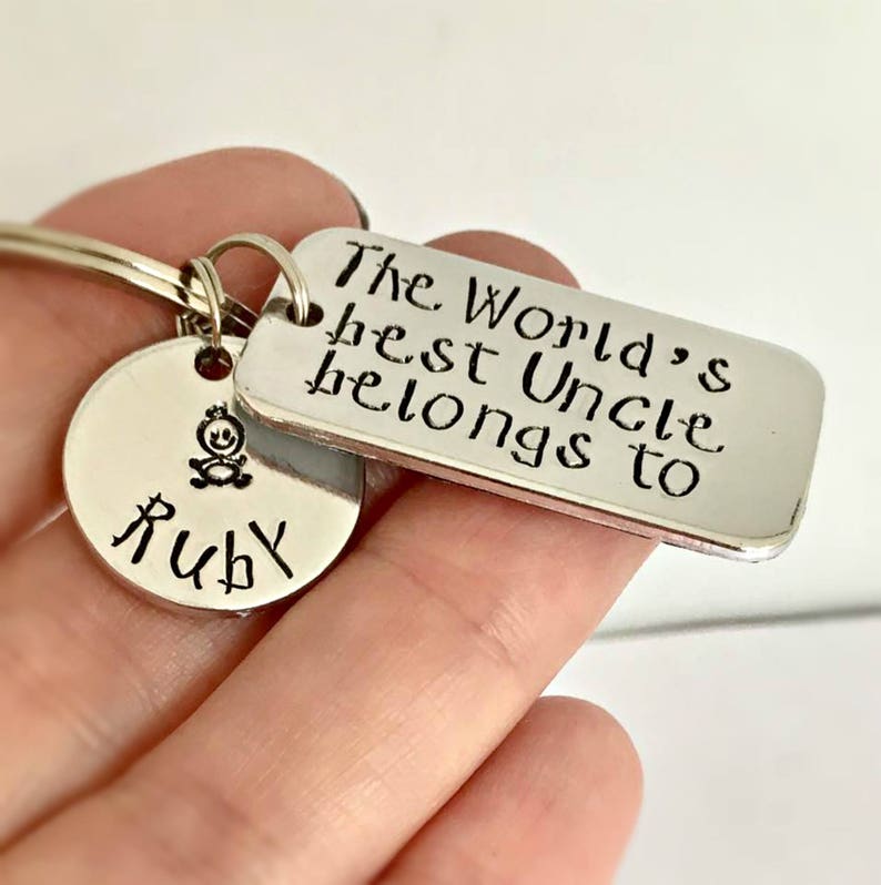 Gifts for Uncles, The Worlds Best Uncle Keyring, Personalized Aluminium Keychain, Personalised Keyring for Brothers image 4