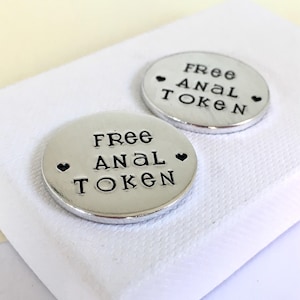 Free Anal Token, Boyfriend Gifts, Gifts for Husband, Rude Sex Game, Valentines Day, Gay Valentine, Adult Fun, Erotic Love, Pride image 1