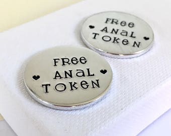 Free Anal Token, Boyfriend Gifts, Gifts for Husband, Rude Sex Game, Valentines Day, Gay Valentine, Adult Fun, Erotic Love, Pride