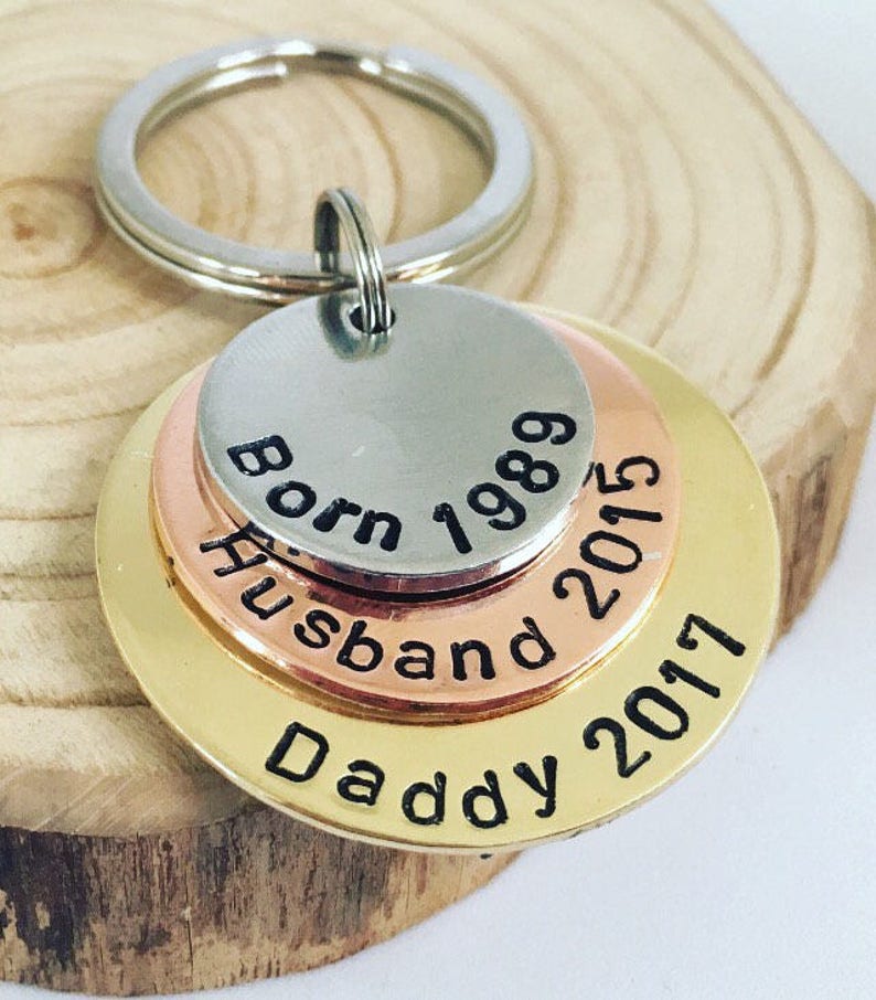 Personalised Gifts for Husband, Daddy Keyring, Fathers Day Gift, From Wife, Dad Birthday Gift, Husband Valentines Gift, Dad Christmas Gift image 7