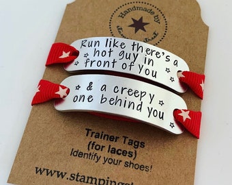 Personalised Trainer Tags, Shoe Accessory, Running Motivation
