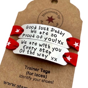 Trainer Tags, Shoe Tags, Running Gift, Marathon Runner Gift, Gift for Runners, Gift for Daddy, Gifts for Husband, From Wife, Sports Gift image 1