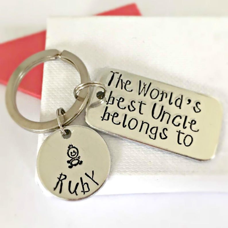 Gifts for Uncles, The Worlds Best Uncle Keyring, Personalized Aluminium Keychain, Personalised Keyring for Brothers image 6