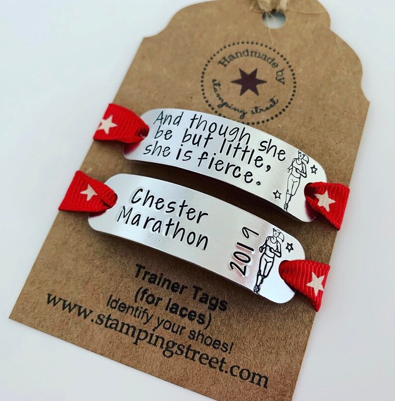 Personalised Trainer Tags Marathon Runners Gift London Etsy