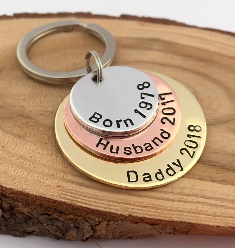 Personalised Gifts for Husband, Daddy Keyring, Fathers Day Gift, From Wife, Dad Birthday Gift, Husband Valentines Gift, Dad Christmas Gift image 6