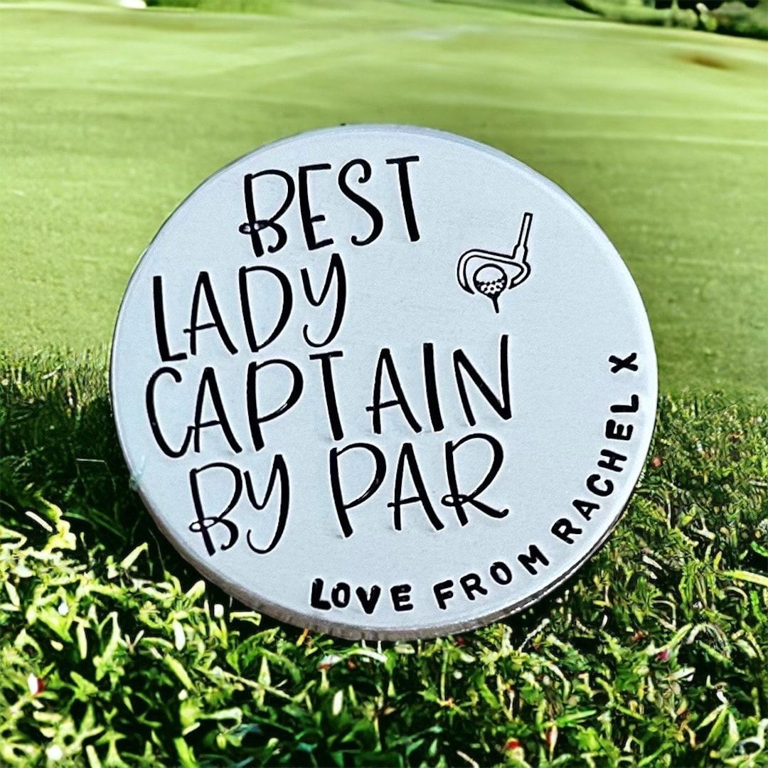 Lady Captain Golf Gift Golf Ball Marker Personalised Golf Etsy
