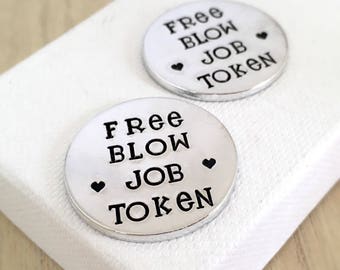 Boyfriend Gifts, Free Blow Job Token, Valentines Day Idea, Love Tokens, Naughty Gift, Gifts for Groom, Husband, Sexy Game Toys, Adult, Rude