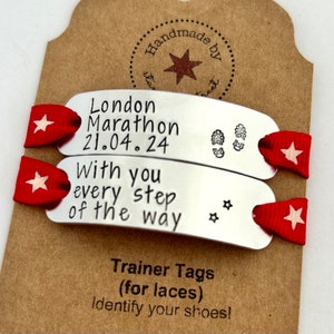 Personalised Trainer Tags, Shoe Accessory, Running Motivation, Gifts for Marathon Runners, Gifts for Friends, Sports Gift, Daddy Gifts