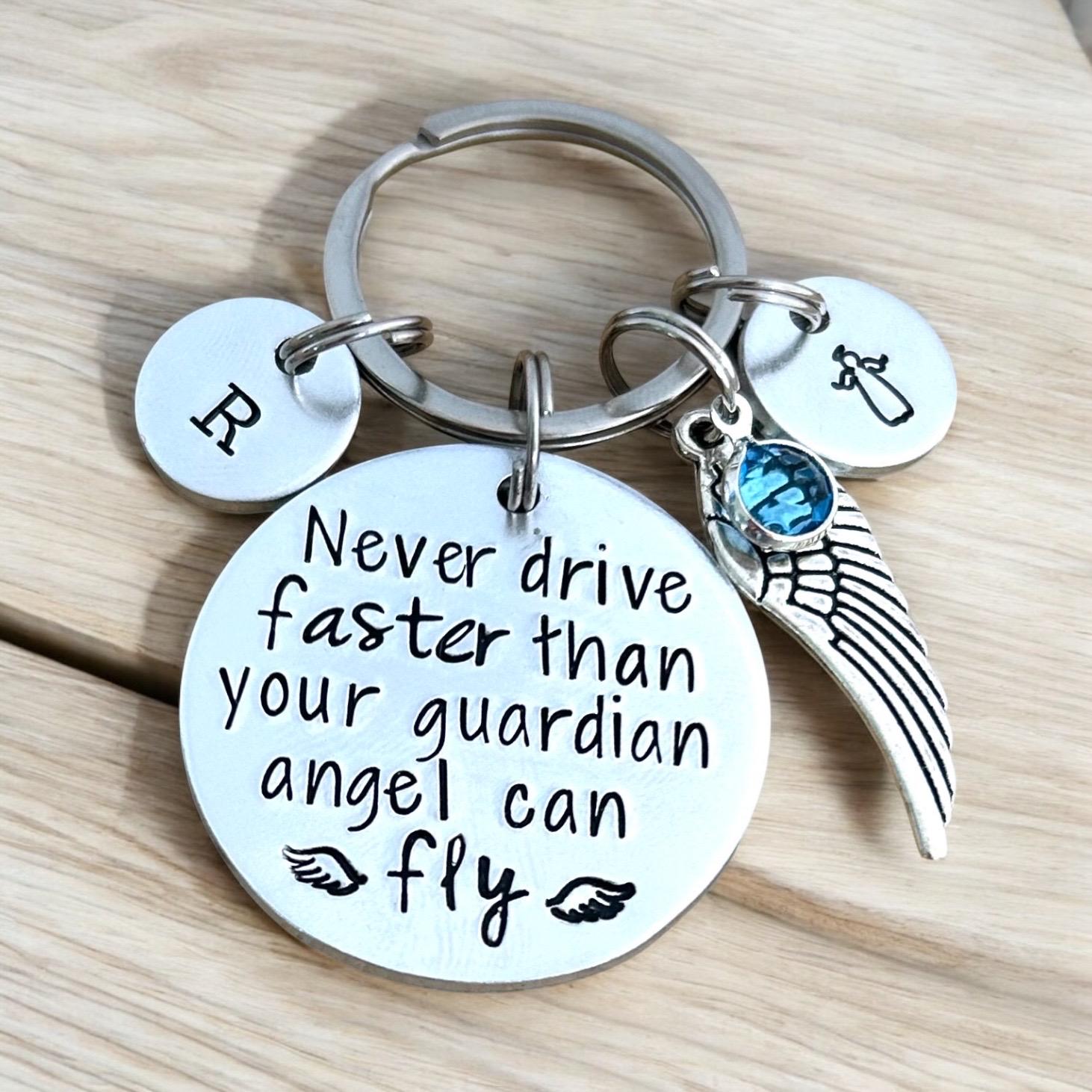 Guardian Angel Keychain For New Drivers – Cute Safety Key Ring With Inspirational Message - View #5