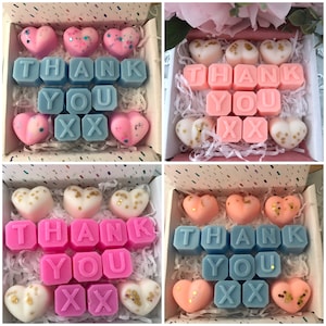 Thank You Gift Set - highly scented wax melts - not tested on animals - 70 scents to choose from - Vegan friendly