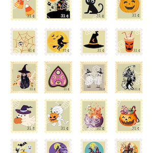 Sellos postales de Halloween