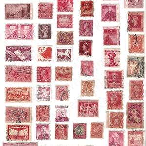 Vintage Red Stamps