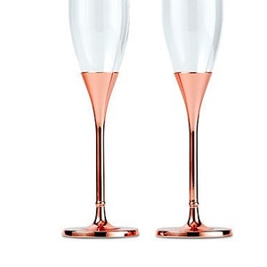 Personalisierte Rose Gold Hochzeit Toasting Flöten - Champagner Flöten - Personalisierte Gläser - Personalisierte Toasting Flöten