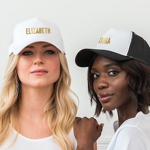 Custom Trucker Hat - Personalized Ball Cap - Custom Hat - Baseball Cap - Custom Snap Back - Bridal Party Hats - Bachelorette Party Hats