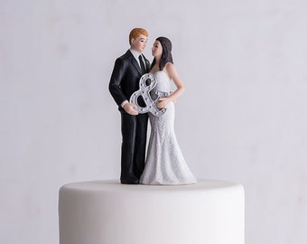 Bride And Groom Cake Topper Etsy
