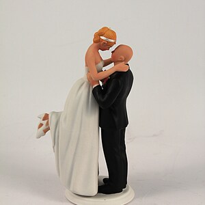 True Romance Interlocking Bride and Groom Cake Topper - Medium Skin ...