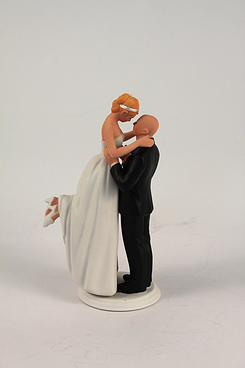 True Romance Interlocking Bride and Groom Cake Topper - Medium Skin ...
