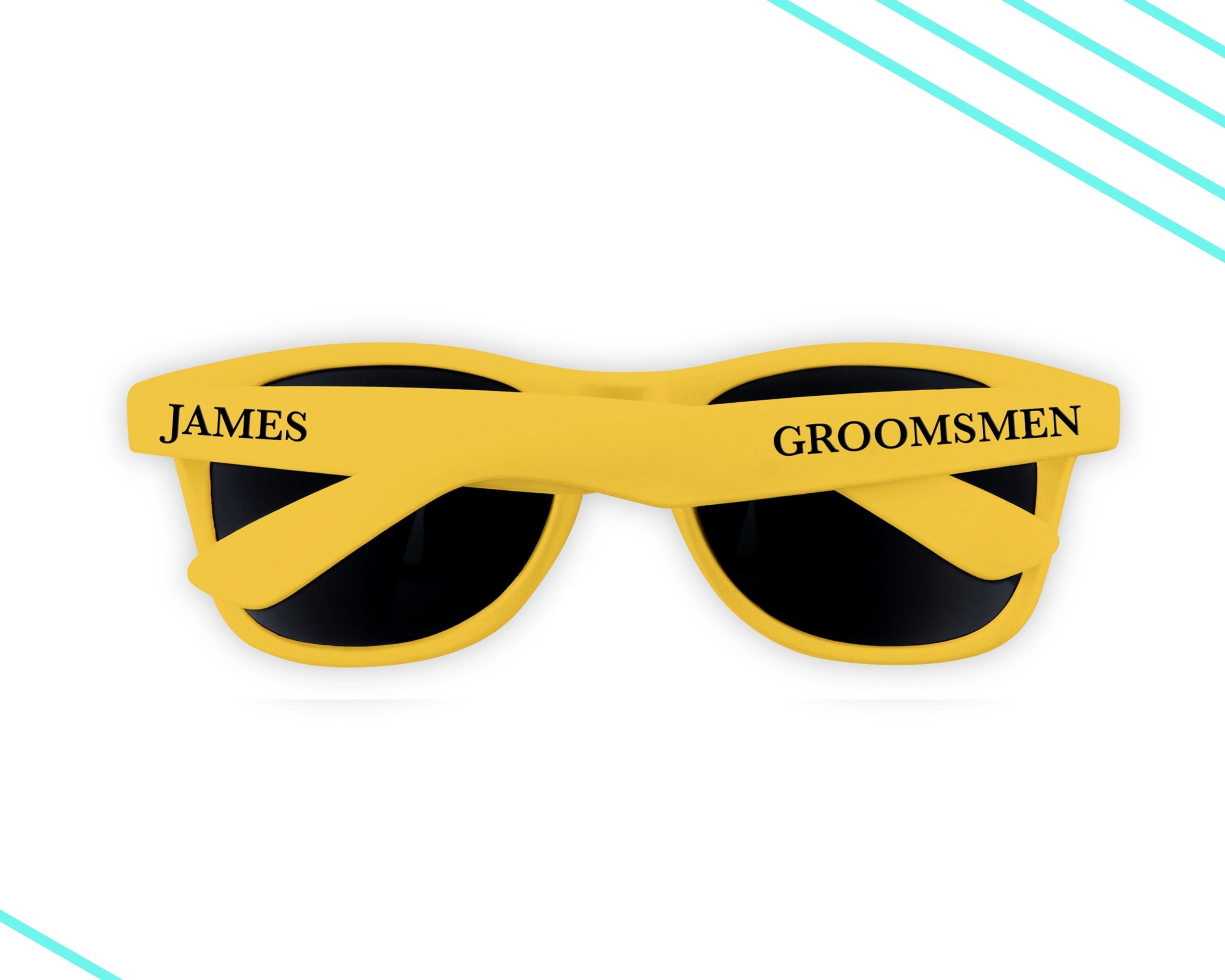 Personalized Wedding Sunglasses - Yellow Sunglasses