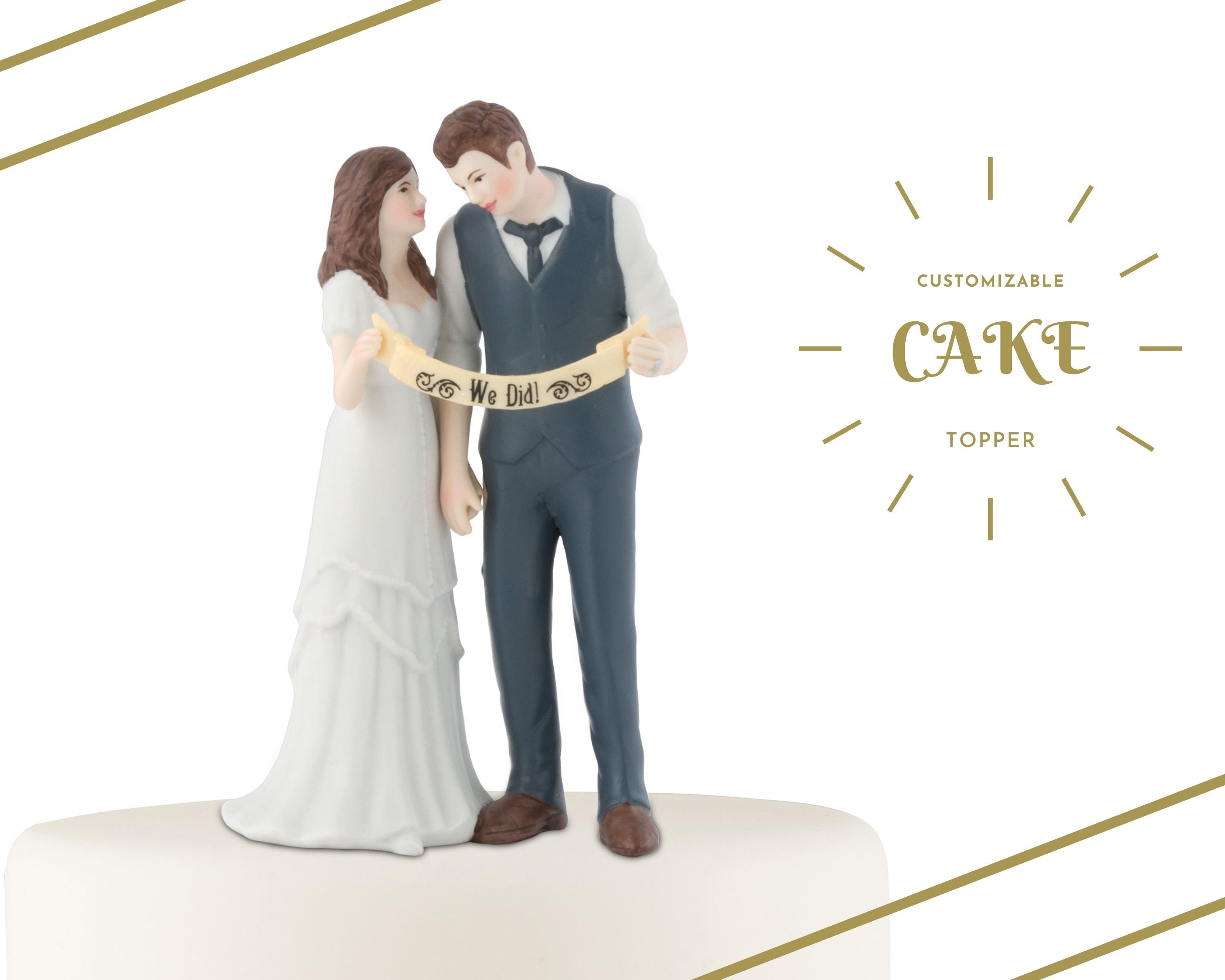Custom Wedding Cake Topper Bride and Groom Cake Topper Etsy