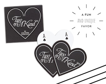 Heart Shaped Playing Cards - Playing Card Favor - Wedding Favor - Anniversary Party - Engagement Party - Vegas Theme Party - Useful Favor