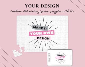Custom Puzzle - Personalized Photo Puzzle - 300 Piece Jigsaw Puzzle with Tin Box - Personalized Photo Gift - Kids Puzzle - Puzzle Gift