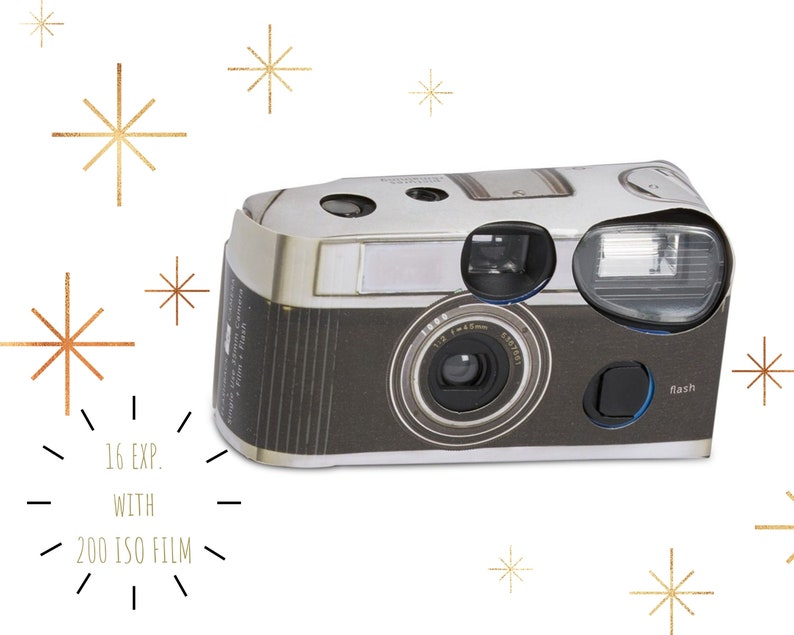 10 Disposable Cameras Wedding Favor Vintage Design Camera Etsy