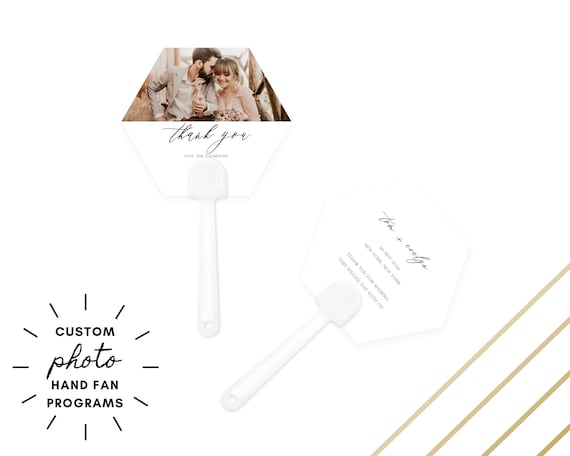 Custom Printed Paper Fan - Personalized Handheld Fan - Wedding Hand Fan - Custom Photo Fan - Wedding Logo Fan - Personalized Wedding Favor