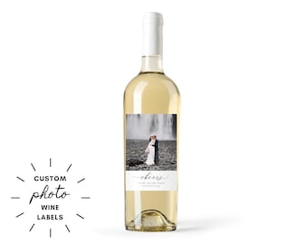 Custom Photo Wine Label - Wine Gift - Personalized Bridesmaid Wine Label - Bridesmaid Proposal Wine or Champagne Label - Birthday Wine