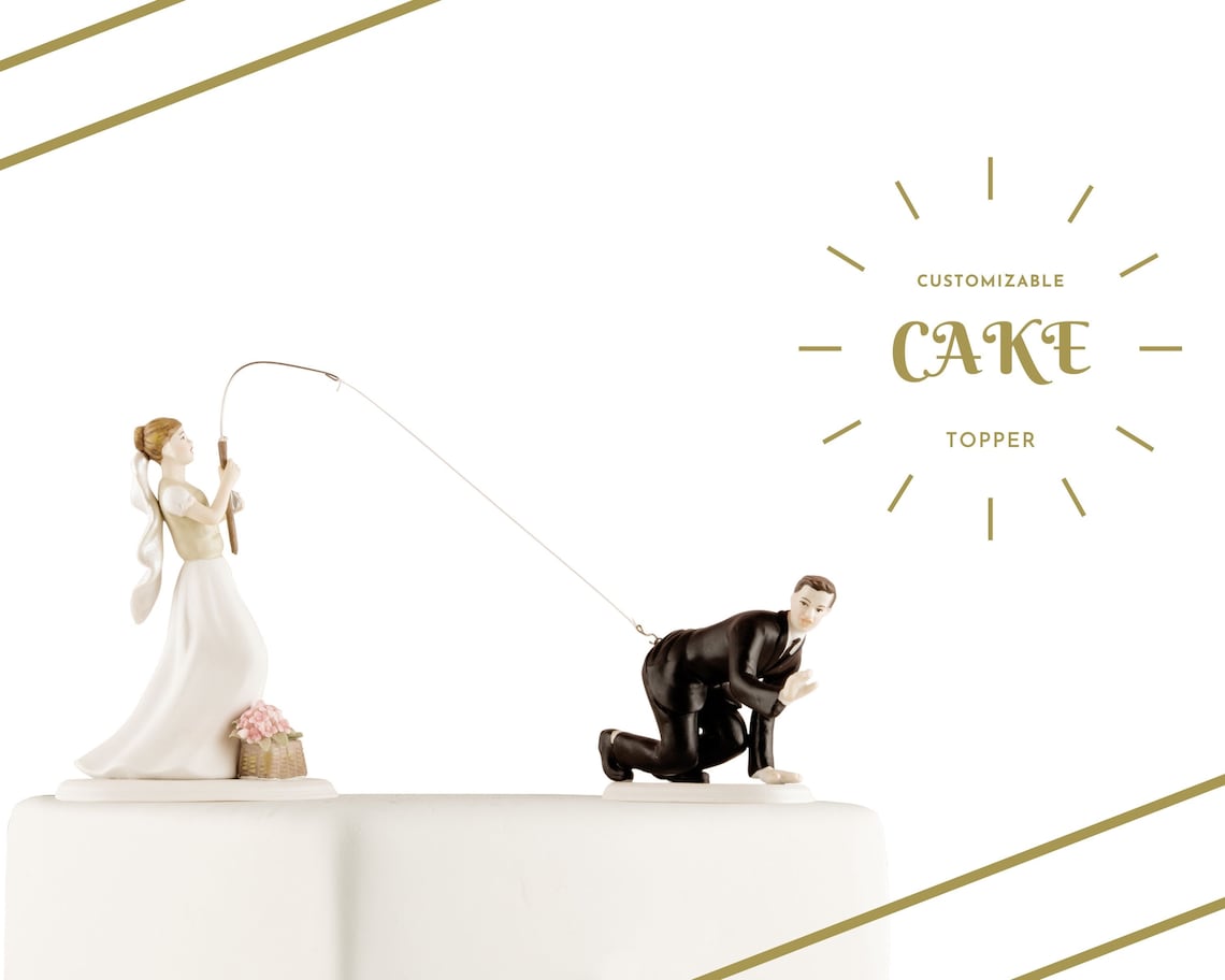 Custom Wedding Cake Topper Fishing Bride and Groom Fishing Wedding — free download