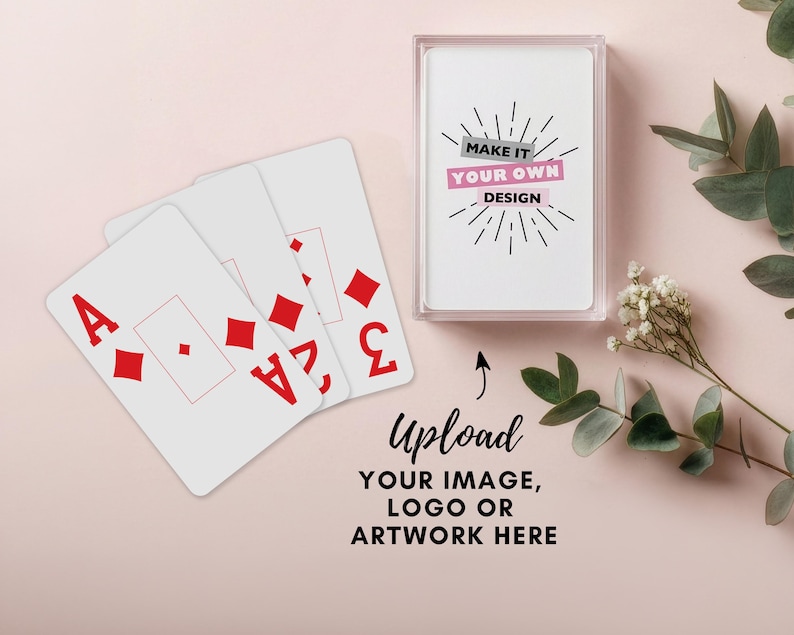 Upload your image, logo or artwork here in playing card deck