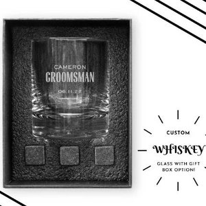 Customized Whiskey Glass - Personalized Whiskey Glass - Father's Day Gift - Gifts for Groomsmen - Best Man Gift - Bachelor Party Favor