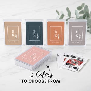 Personalized Playing Cards - Monogram Playing Cards - Wedding Playing Cards - Personalized Wedding Favor - Custom Card Deck - Party Favors