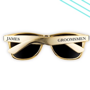 Personalized Wedding Sunglasses Gold Sunglasses Wedding Favor Beach Wedding Wedding Party Gift Groomsman Gift Bridesmaid Gift image 3