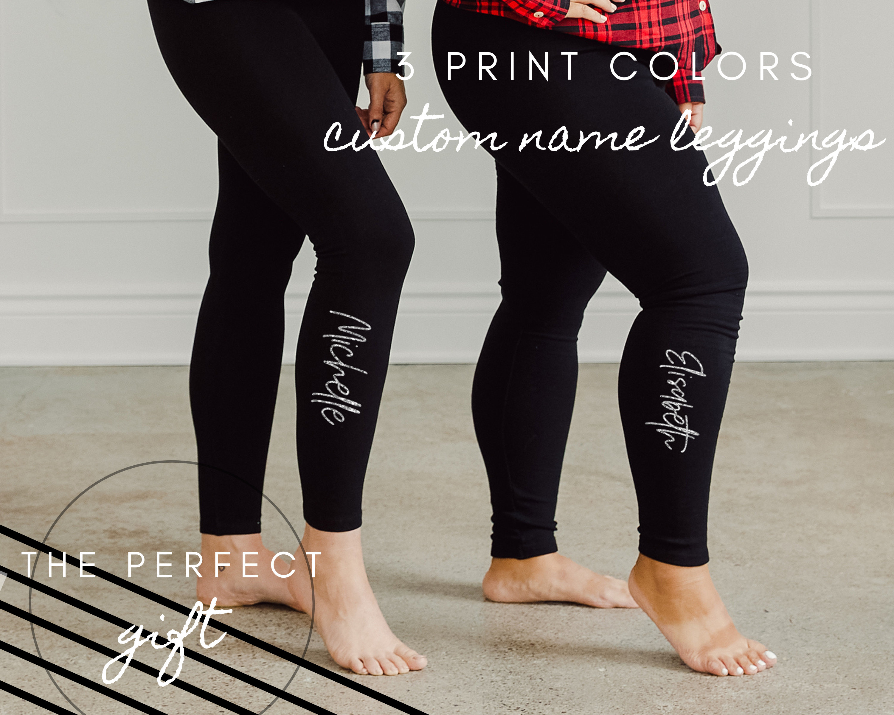 Custom Black Tights Customized Cotton & Spandex Leggings